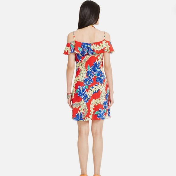 NWT Polo Ralph Lauren Hawaiian Ruffle Dress Size 10 - Picture 2 of 6
